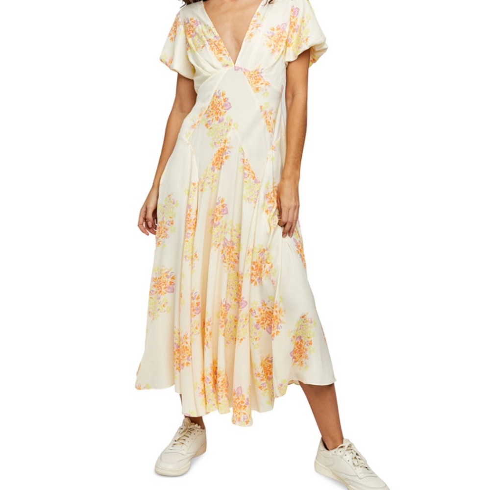 Free People Laura Printed Sky Dress. NWT